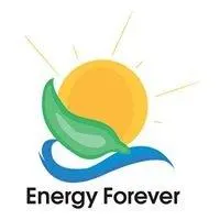 Energy Forever logo with a green leaf and sun above a blue wave