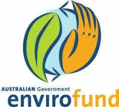 Australian Government Envirofund logo with a green leaf and an orange hand